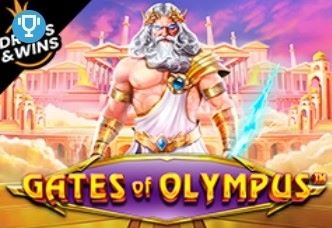 Un'immagine epica e divina del gioco 'Gates of Olympus', che raffigura la leggendaria battaglia tra le potenti divinità della mitologia greca.