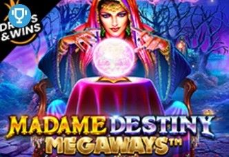 Un'immagine misteriosa e affascinante del gioco 'Madame Destini Megaways', che evoca l'aura della chiaroveggenza e l'atmosfera magica del titolo.